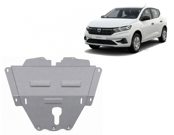 Piastra paramotore di alluminio Dacia Sandero