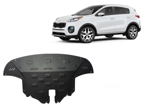 Piastra paramotore di acciaio Kia Sportage