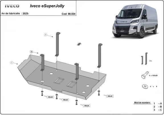 Protezione di acciaio per il AdBlue Iveco eSuperJolly