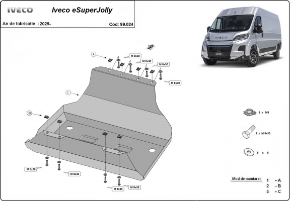 Protezione di acciaio per il serbatoio Iveco eSuperJolly