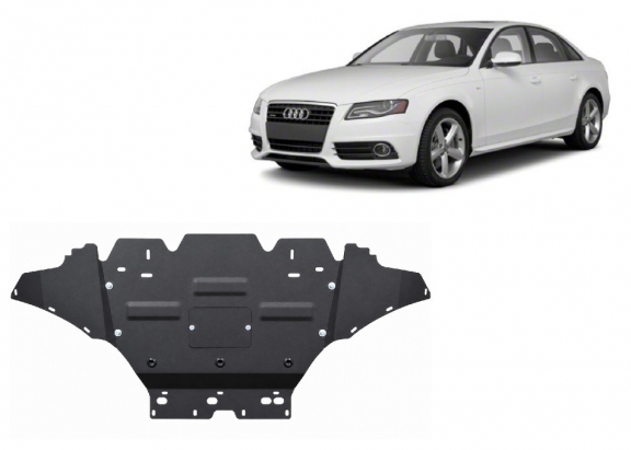 Piastra paramotore di acciaio Audi A4 B8, benzina