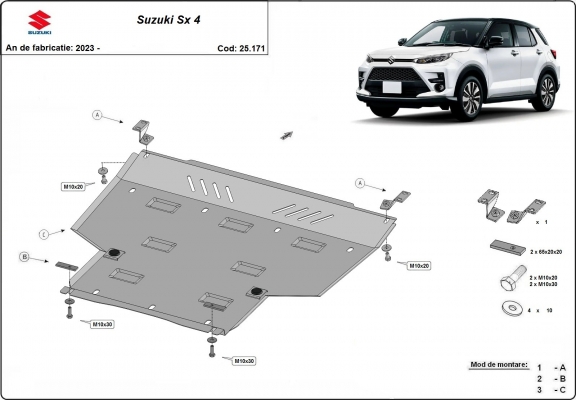 Piastra paramotore di acciaio Suzuki SX 4 - pacchetto promozionale