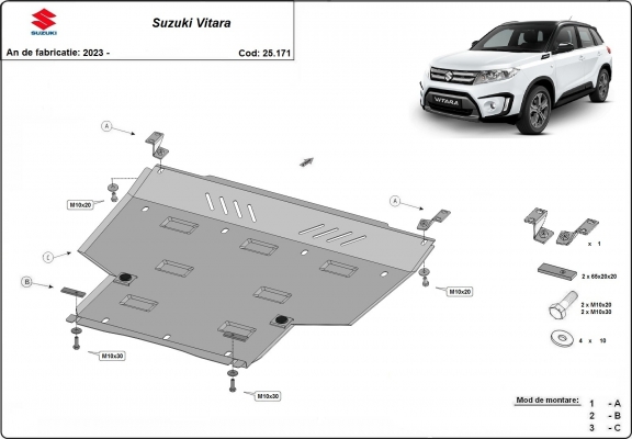 Piastra paramotore di acciaio Suzuki Vitara - pacchetto promozionale