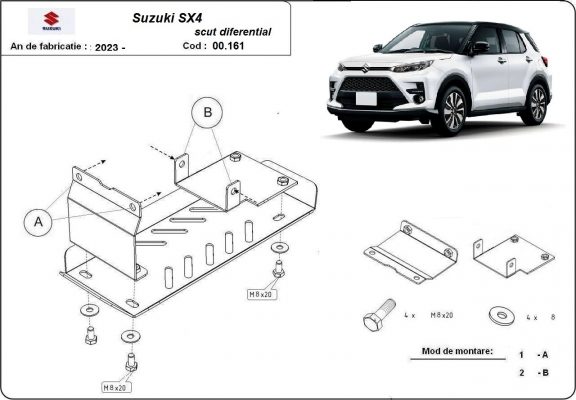 Piastra paramotore di acciaio Suzuki SX 4 - pacchetto promozionale