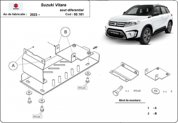 Piastra paramotore di acciaio Suzuki Vitara - pacchetto promozionale