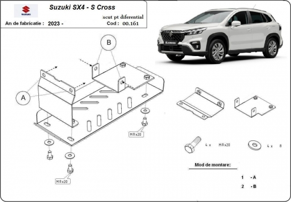 Piastra paramotore di acciaio Suzuki S-Cross - pacchetto promozionale