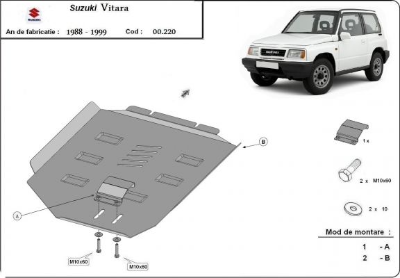 Protezione di acciaio per il cambio Suzuki Vitara