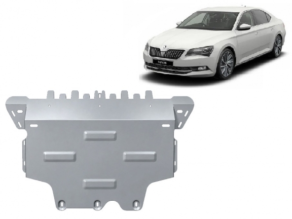 Piastra paramotore di alluminio Skoda Superb III