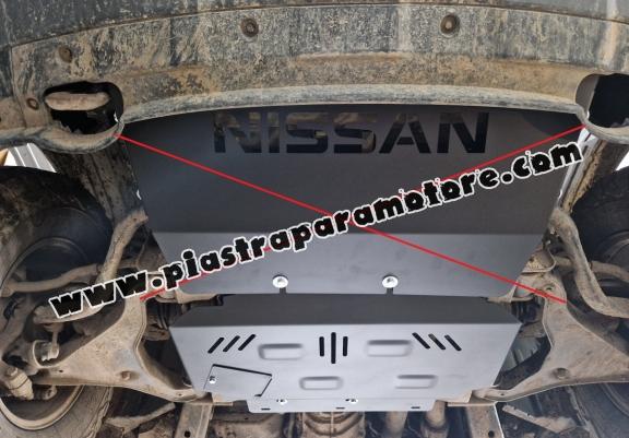 Piastra paramotore di acciaio Nissan Navara D40