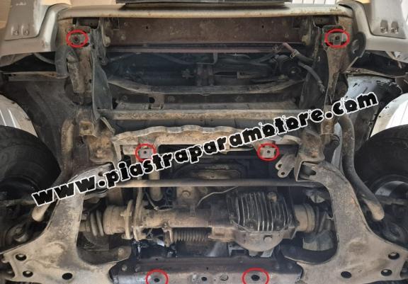 Piastra paramotore di acciaio Mitsubishi Pajero 3 (V60, V70)