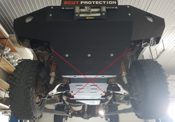 Protezione di acciaio per il cambio Toyota Land Cruiser J90 