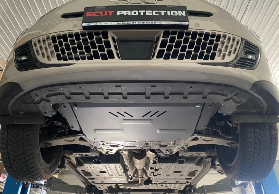 Piastra paramotore di acciaio Fiat 600