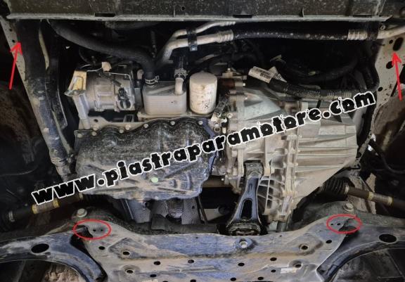 Piastra paramotore di alluminio Ford Transit Custom - FWD