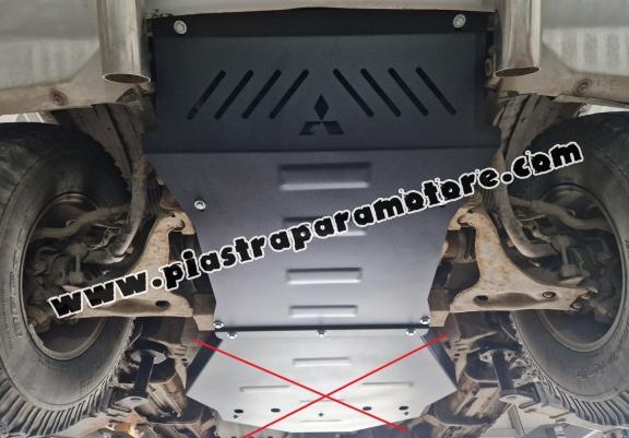 Piastra paramotore di acciaio Mitsubishi Pajero 3 (V60, V70) Vers 2.0