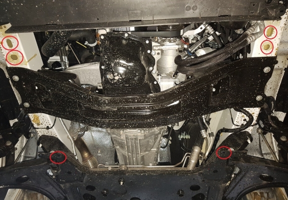 Piastra paramotore di acciaio Ford Transit Custom