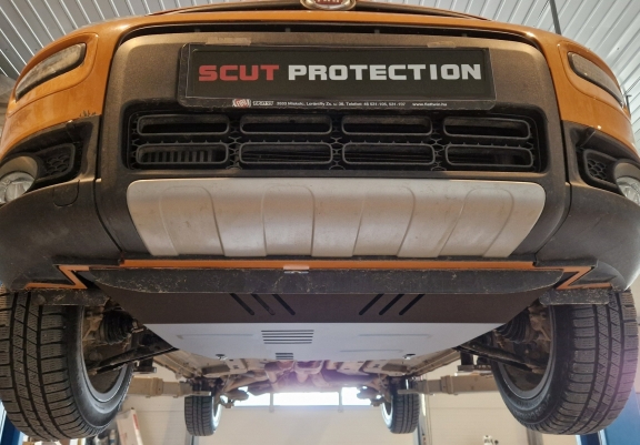 Piastra paramotore di acciaio Fiat Panda 4x2