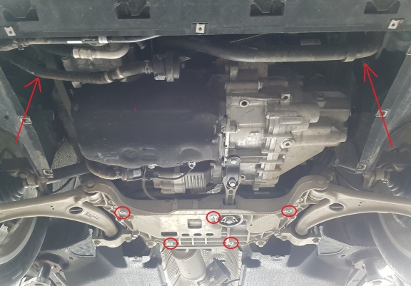 Piastra paramotore di alluminio Audi Q2