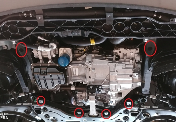 Piastra paramotore di acciaio Kia Sportage