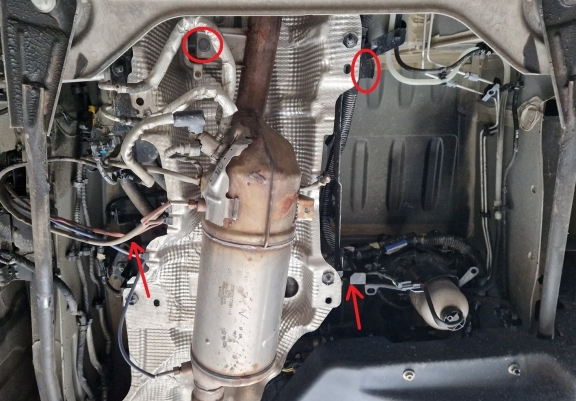 Piastra catalizzatore/cat lock di acciaio Renault Trafic