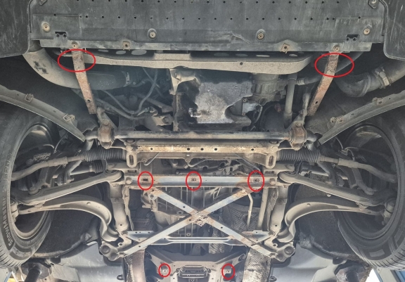 Piastra paramotore di acciaio Audi A4 B8, diesel