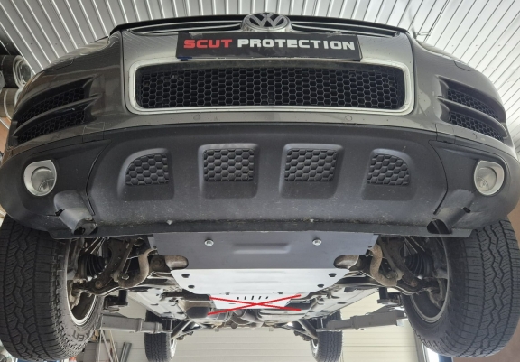Piastra paramotore di acciaio Porsche Cayenne