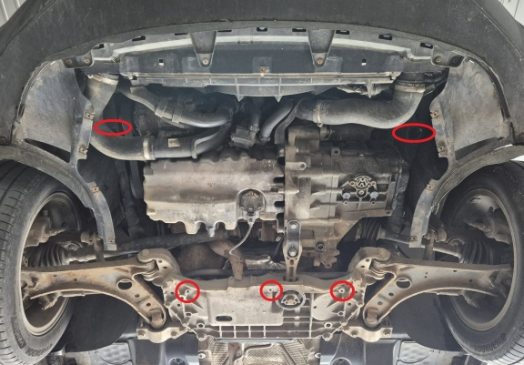 Piastra paramotore di acciaio Audi A3