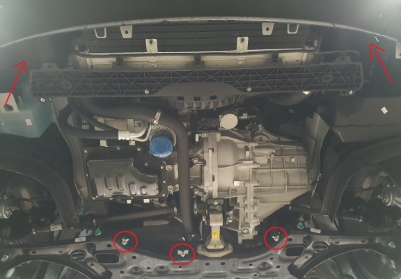 Piastra paramotore di alluminio Hyundai i30
