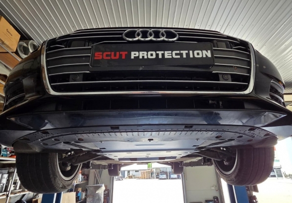 Piastra paramotore di acciaio Audi A6