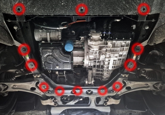 Piastra paramotore di acciaio Chery Tiggo 9