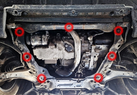 Piastra paramotore di alluminio Ford Galaxy 2